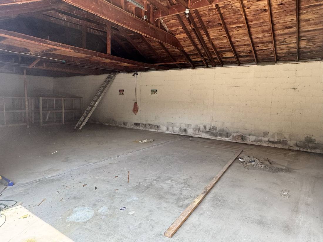 Garage cleared out and swept by the G.M.W crew