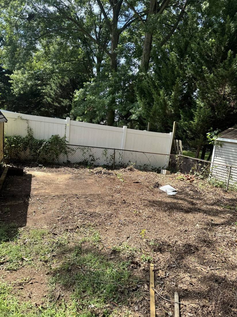 Same backyard cleared after G.M.W cleanup